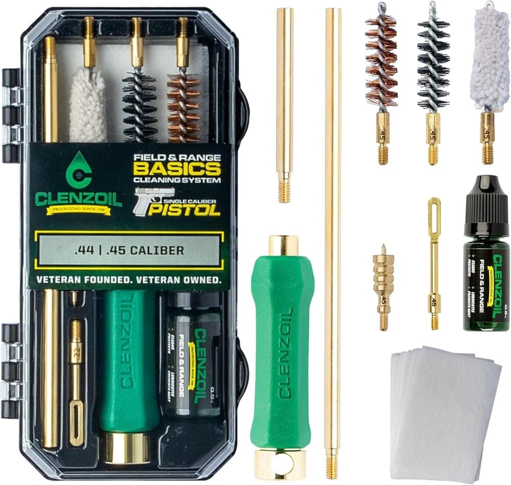 Clenzoil Pistol Basics Single-Caliber Cleaning Kit – All-in-One Gun Cleaning…