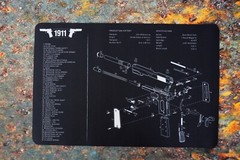 Gun Cleaning Mat for 1911 Breakdown Schematics Parts Diagram