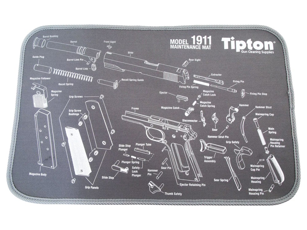 Tipton 1911 Gun Cleaning Mat 11″ x 17″ Gray