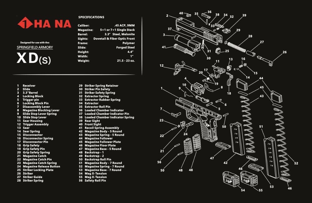 XD(s) Gun Cleaning Mat (US Seller)