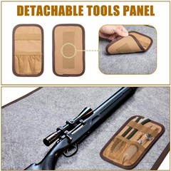 Heavy Duty Gun Cleaning Mat Roll Up Rifle Clean Pad w/Zipper Pocket for Shooting