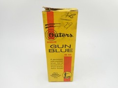 Vintage Outers GUN BLUE Advertising Bottle in Original Box