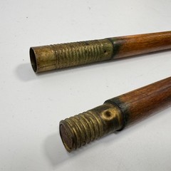 Vintage 2-Piece Wood & Brass Rifle Gun Shotgun Barrel Cleaning Rod 26″