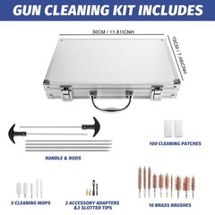 126pc Pro Universal Gun Cleaning Kit for Pistol Rifle Shotgun Firearm Cleaner US