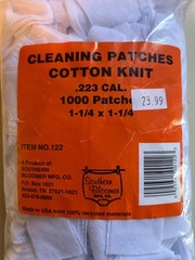 CLEANING PATCHES COTTON KNIT 1000 .223 1-1/4X 1-1/4