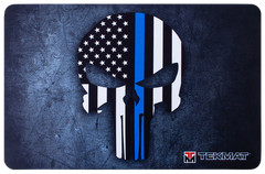 TekMat Punisher Blue Line Cleaning Mat 17″x11″ Black-White-Blue TEKR17PUNISHERBL