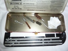 Vintage Montgomery Wards Western Field Shotgun Cleaning Kit & Case