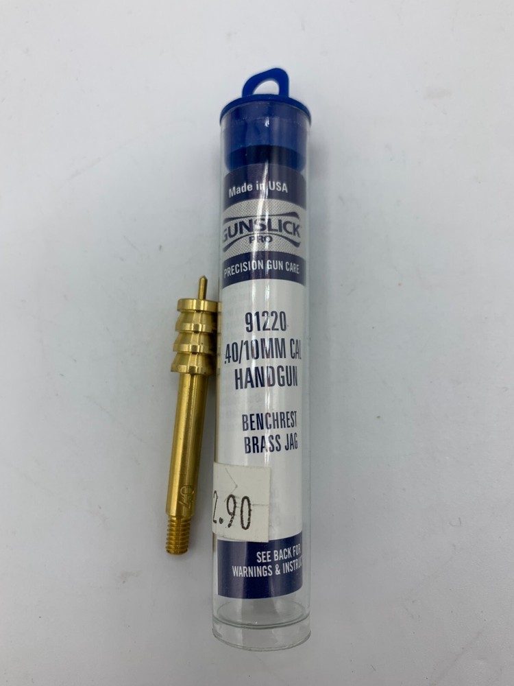 GUNSLICK PRO BENCHREST BRASS JAG / .40/10MM CAL HANDGUN / #91220