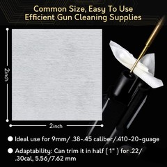 900PCS Gun Cleaning Patches in Storage Box – Thick, Highly Absorbent, Lint Fr…