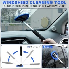 Windshield Cleaner Tool, 14Pcs Car Interior Cleaning Kit, Car Detailing Blue