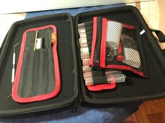 Winchester Pistol Cleaning Kit Case 12 Bore Brush Cloth Patches Rod w/ Handle