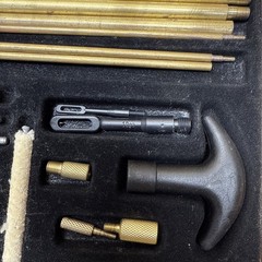 Barely Used Gunmaster Model # UGC 76W Universal Cleaning Kit in wood box