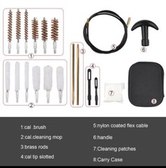 For Gun Handgun Pistol Rifle 43 Pcs Cleaning Kit Set 22.357.38,9mm.45.40