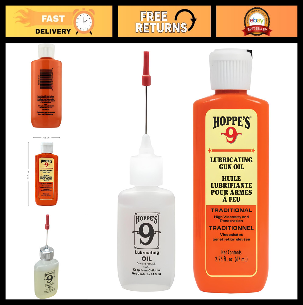 Gun Cleaning Oil Combo Pack – No. 9 Precision & 2-1/4 oz Refill for Firearms