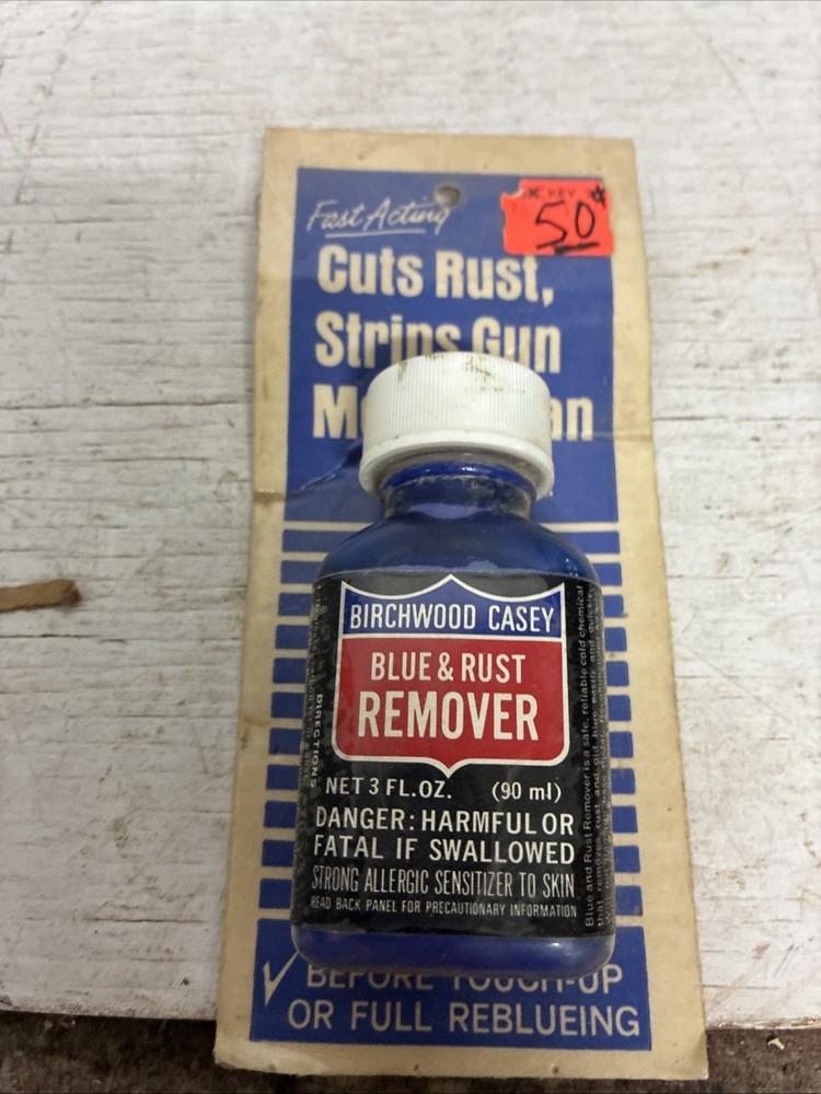 Birchwood Casey Blue & Rust Remover-3 fl oz Bottle Bri-s Vtg