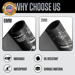 Gun Cleaning Mat 20″×12″ – Thick Protection, Leak-Proof Surface, Non-Slip Oil Re