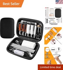 Shotgun Cleaning Kit for 12, 20, 410 Gauge – Compact Portable Case with Bronz…