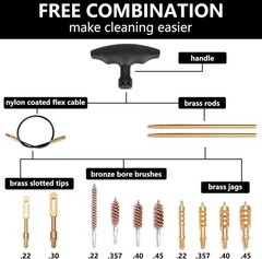 Universal Handgun Cleaning kit .22,.357,.38,9mm,.45 Caliber Pistol Cleaning Kit