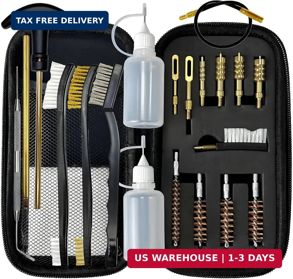 Gun Cleaning Kit, Universal Gun Cleaning Kit for All Caliber Shotgun Pistol Rifl