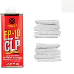 4oz FP-10 Elite CLP Gun Lubricant with 100 Cotton Patches for Smooth Operation