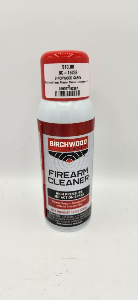 New: Birchwood Casey Firearm Cleaner – Degreaser – Jet Action Spray – 10 oz