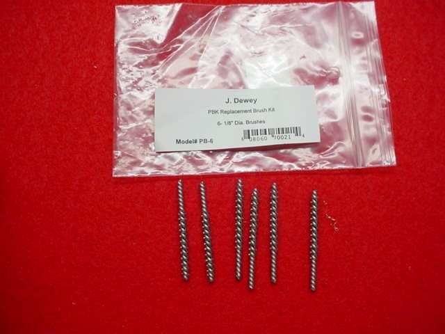 J. Dewey- Shotgun Port Cleaning Tool Brushes- Lot of 6- Stainless Steel – New !!