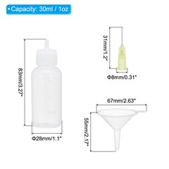 30ml 1oz Needle Oiler,2Pcs Glue Applicator Bottle with 2Pcs Stainless Needle Tip