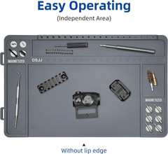 Gun Cleaning Mat, Premium Magnetic Pad with Organizer Parts Tray, Anti-Slip Rubb