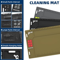 Pistol Gun Cleaning Mat Gun Cleaning Pad W/ Magnetic Organizer Parts Tray