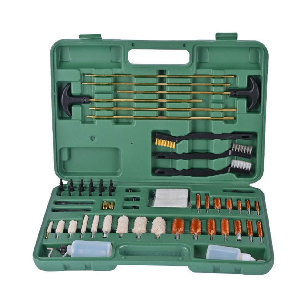 58-Piece Gun Cleaning Kit Brass Rod Set Bore Brushes w/ Case Multi Caliber
