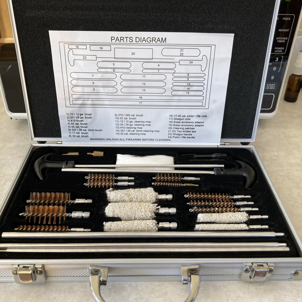 Universal Pro Gun Cleaning Kit Pistol Rifle Shotgun With Carrying Case New
