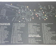 FALKO AR-15 GUN CLEANING MAT MOUSEPAD – LOT SIX 6 – 11.75X34.5 – FREE SHIPPING