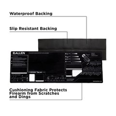 Waterproof Firearm Cleaning Mat, 45.5″L X 16″W, Black, Neoprene, N/A, .17 HMR an
