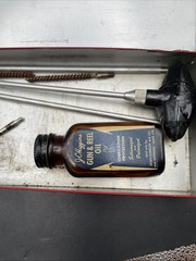 Wards WesternField Tin Case, Shotgun Bore Cleaning Rods, Oil & Cloths VTG