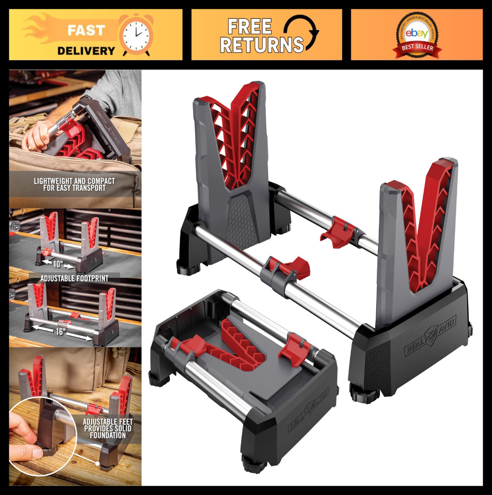 Collapsible Adjustable 10″-16″ Cleaning Stand | Portable Lightweight Vise for Ri