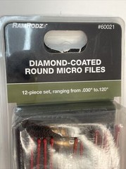 Micro Gun Cleaning Rods Ramrodz 60021 .03″-.120″ Files 12 Piece