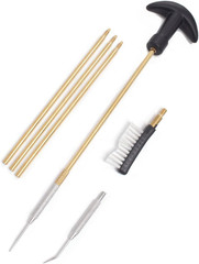Airgun Cleaning Kit .177 Cal & .22 Cal with Cotton Mop Bronze Brushes Flex Cable