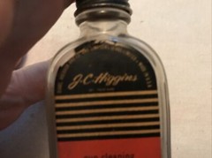J. C. HIGGINS Nitro Powder Solvent Vintage Empty Bottle