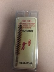 Pro-Shot Benchrest Brush Phos. Bronze Bristles Brass Core .338 Cal