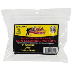 Pro-Shot Cleaning Patches 12-16 Gauge 50 Pack Reliable Gun Cleaning Solution