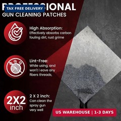Gun Cleaning Kit Supplies Storage Box 600 Patches 200 Swabs Set