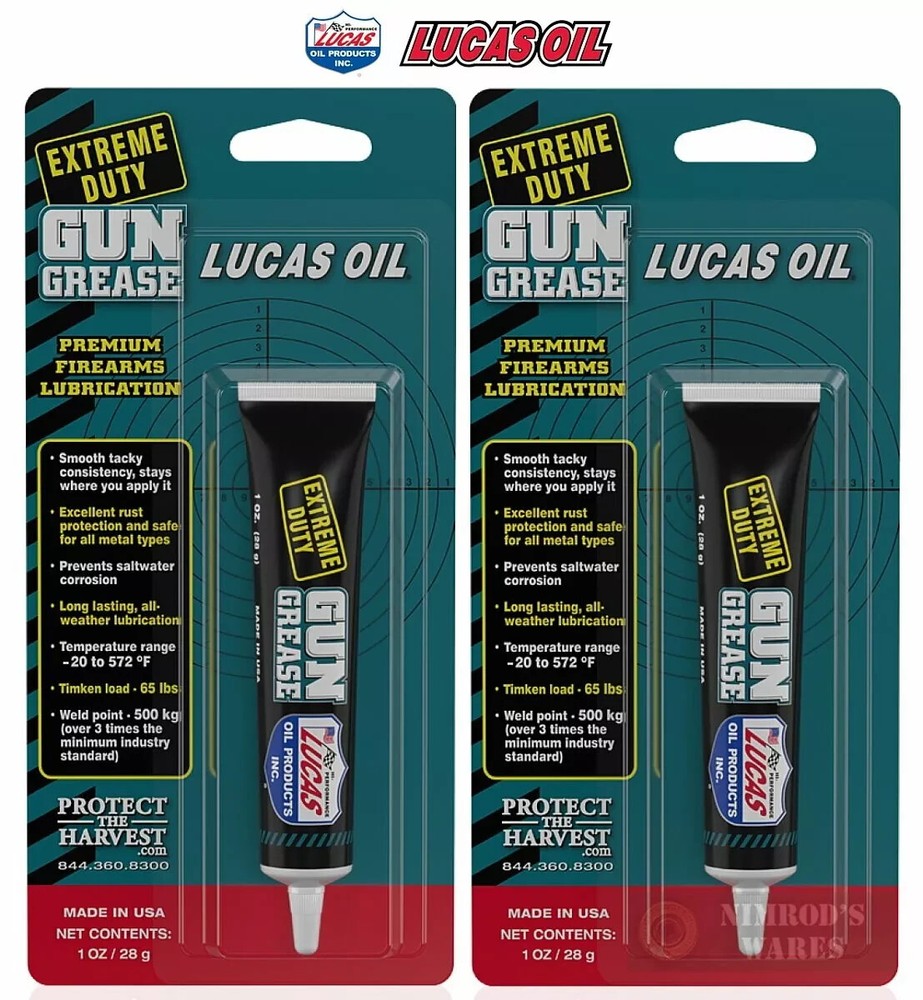 LUCAS Oil Extreme Duty Gun Grease 1oz Tube Lubricant Rifle Gun pistol (2 Pack)