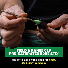 Clenzoil Field & Range Bore Stix | Pre-Saturated Gun Cleaning Cotton Swabs | Cal