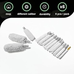6pcs Gun Cleaning Brushes Shotgun Cotton Mop Brush Pistol Cleaning Kit for 22 Ca