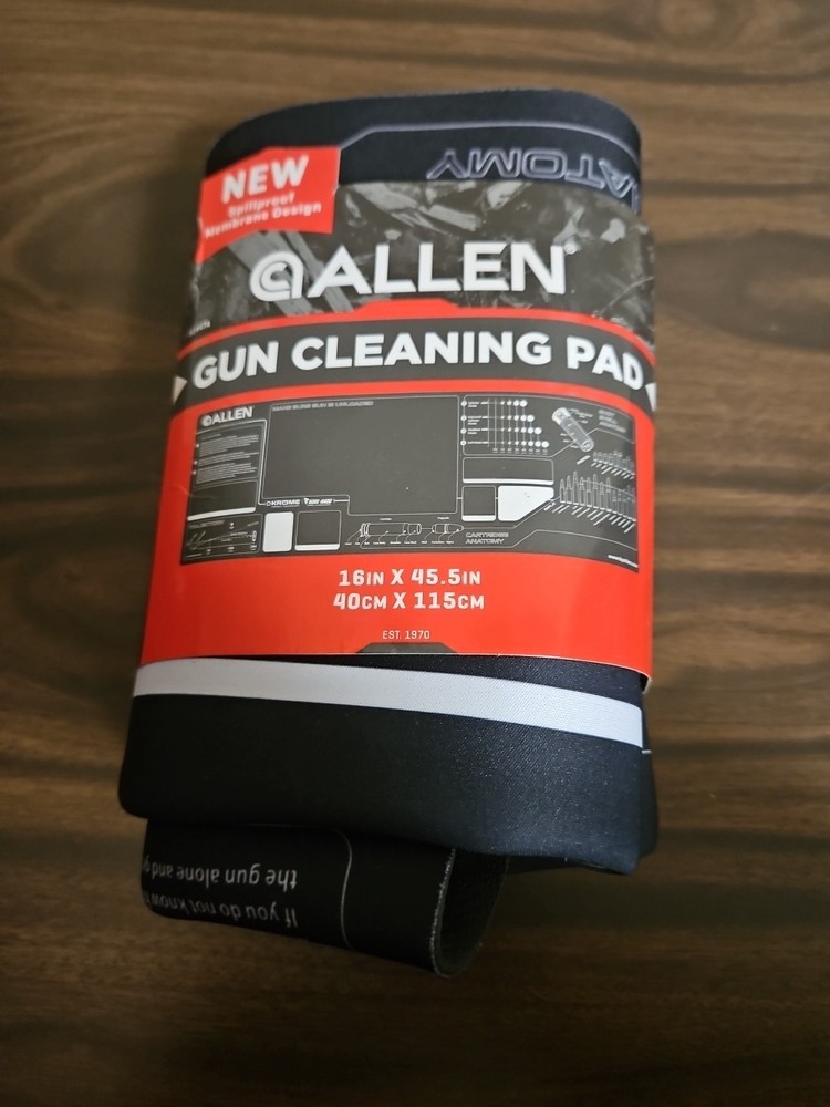 Allen Company Firearm Cleaning Pad Waterproof Liner 45.5 In. L x 16 In. W Black