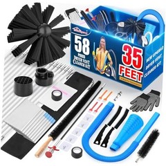 58-Pieces 35-Feet Dryer Vent Cleaner Kit, Dryer Cleaning Tools, Include 35Feet