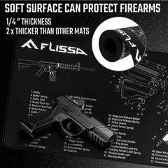 FLISSA Gun Cleaning Mat 8PC Set For Glock 12″x36″Gun Cleaning Bench Non-Slip NEW