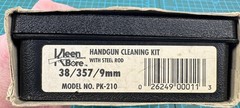 Kleen-Bore Handgun Cleaning Kit 38 357 9mm With Steel Rod Black Case Vintage