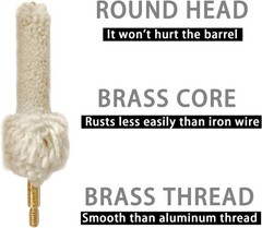 .308 Caliber Gun Cleaning Set: Nylon and Brass Brushes for Perfect Maintenance