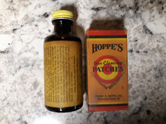Vintage Hoppes Full Solvent Bottle & Box and No.2 Patches Box .22-.270 Caliber